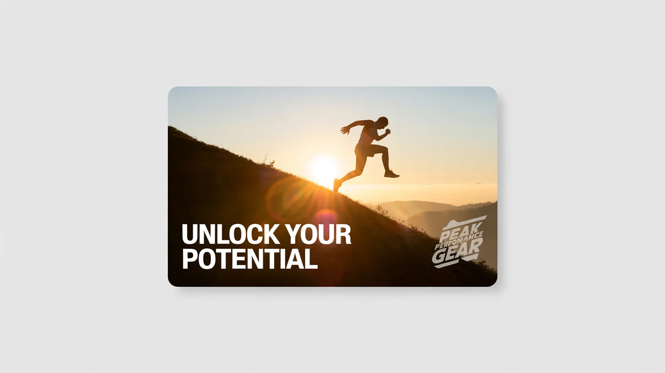 A motivational video thumbnail showing a person jumping in the air on a mountain trail at sunrise. The thumbnail has bold white text that reads 'UNLOCK YOUR POTENTIAL', conveying a message of energy and achievement.