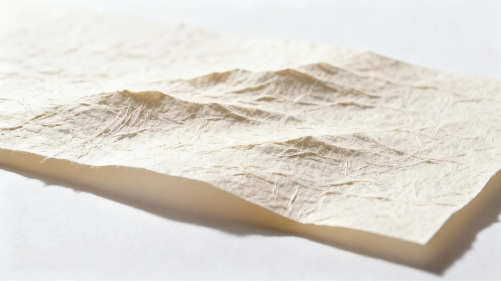 A close-up, high-resolution image of a textured paper background, showcasing its fibrous grain and warm, off-white color under soft lighting.