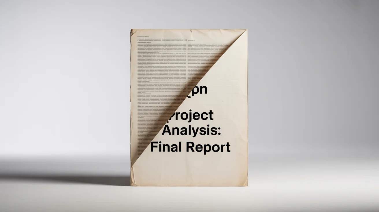 A close-up of a document diagonally split to show the effect of a blurry text fixer. One half shows unreadable, blurry text, while the other half shows the same text made perfectly sharp and legible.