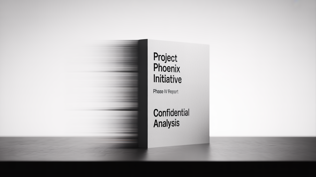 A document is shown split in half: the left side is blurry and unreadable, while the right side is perfectly sharp and clear, demonstrating a text-fixing effect.