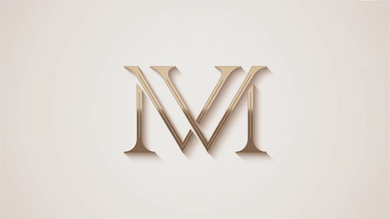 An elegant, minimalist logo of the letters 'M' and 'W' interlocking in a metallic gold finish, centered on a clean white background.