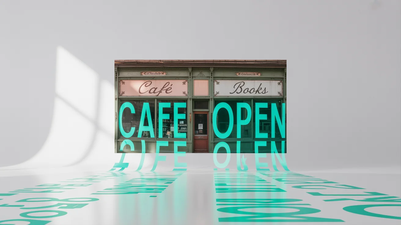 A conceptual image representing text extraction, showing glowing letters and words flowing out of a photograph of a city street against a clean white background.