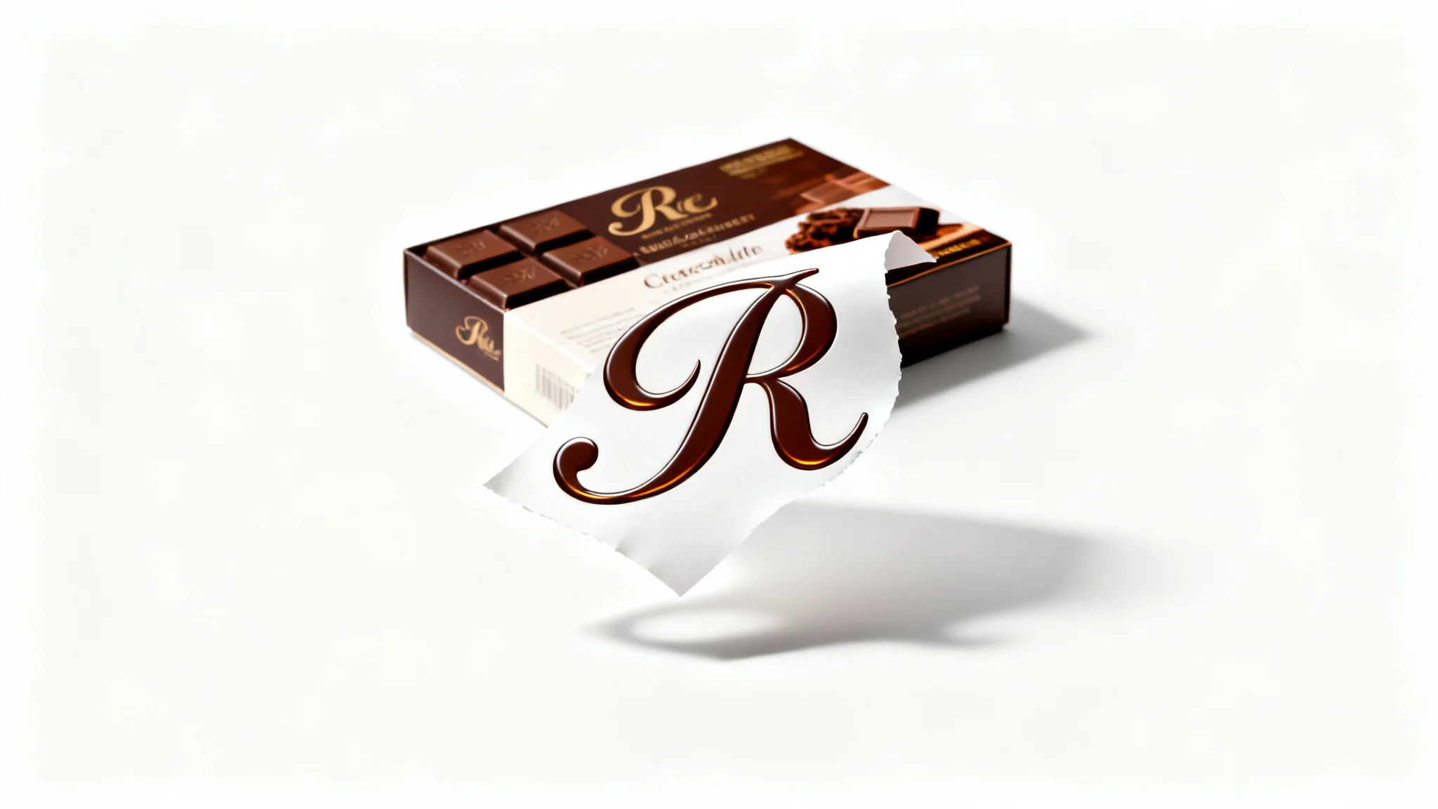 A conceptual mockup illustrating logo extraction, showing a clean, high-resolution logo being lifted from a photograph of a product box, set against a white background.
