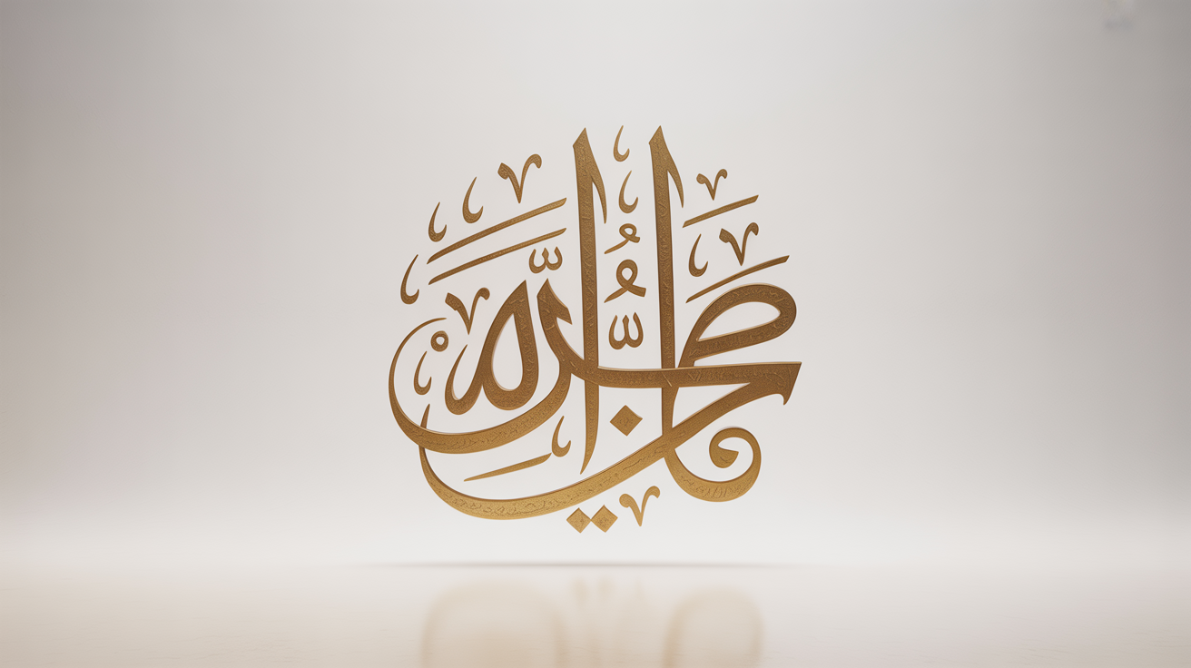 A piece of elegant Arabic text art showing the word 'Art' in golden, flowing calligraphy on a clean white background.