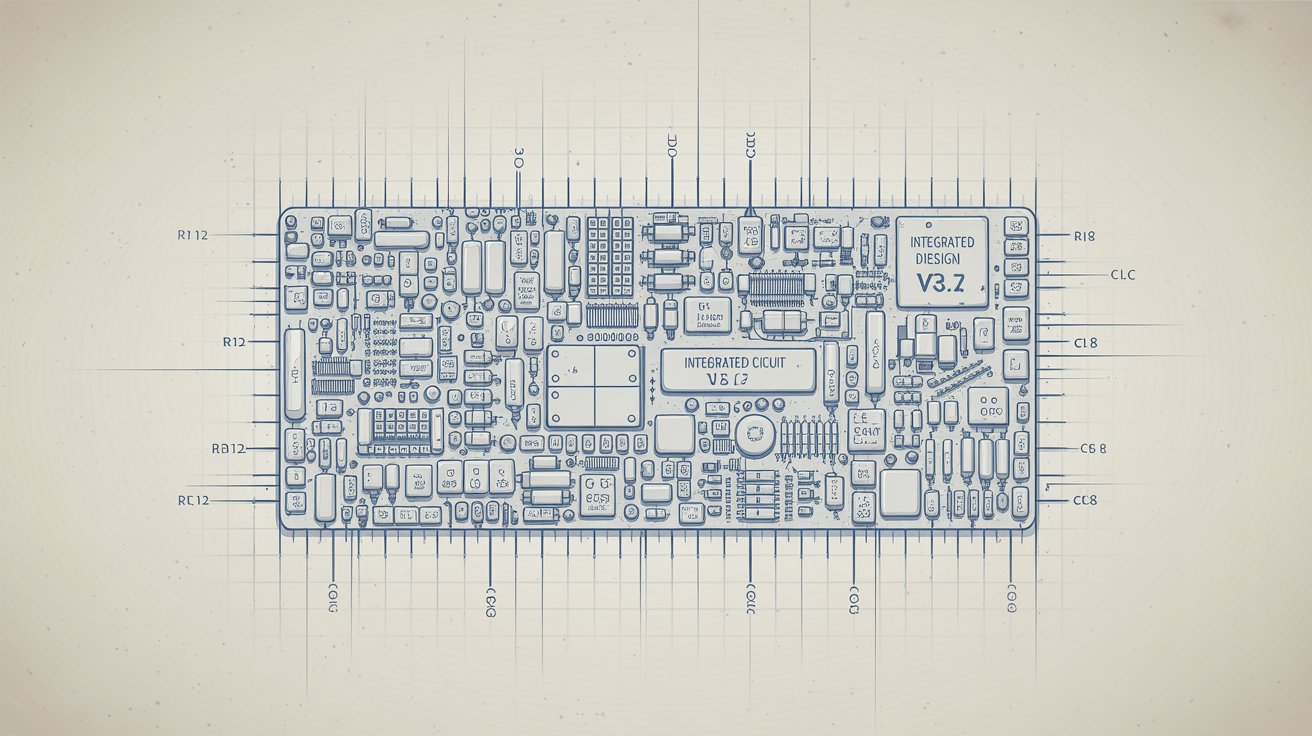 A professionally rendered, complex circuit diagram showing the final output of a design tool, with neat symbols, labels, and connections on a clean background.
