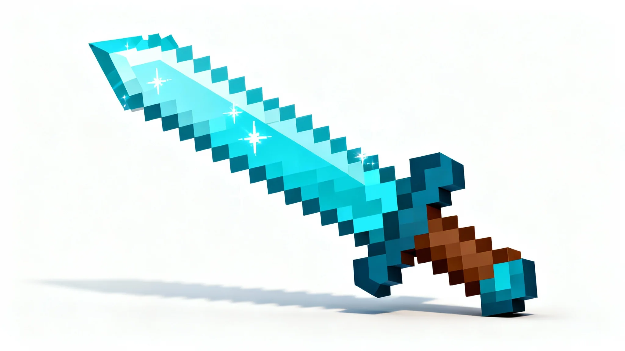 A mockup of a Minecraft server icon showing a pixelated diamond sword against a white background, representing a server focused on combat or adventure.