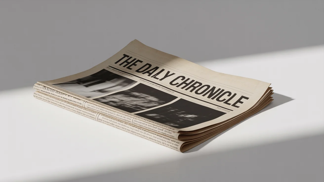 A close-up, detailed macro shot of a vintage newsprint texture, showing the paper fibers, halftone dots, and faded black text on a clean white background.