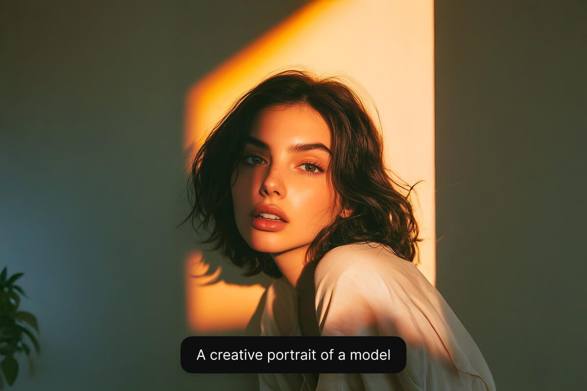 A creative portrait of a model