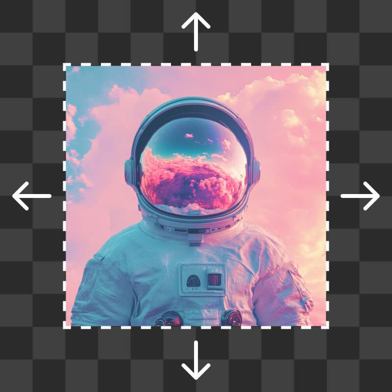 uncrop and extend image hero